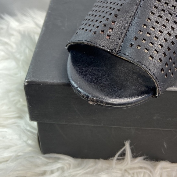 ANA “ANA TROUT” Vegan Leather Peep Toe Punch Out Heel - Picture 6 of 10